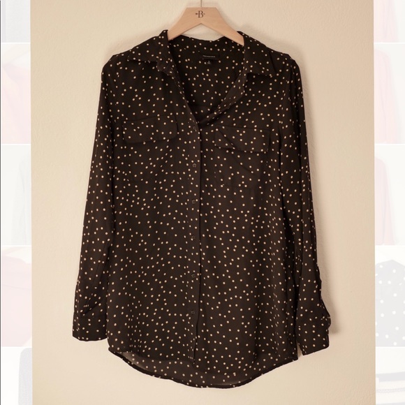 Who What Wear Tops - Who What Wear polka dot blouse